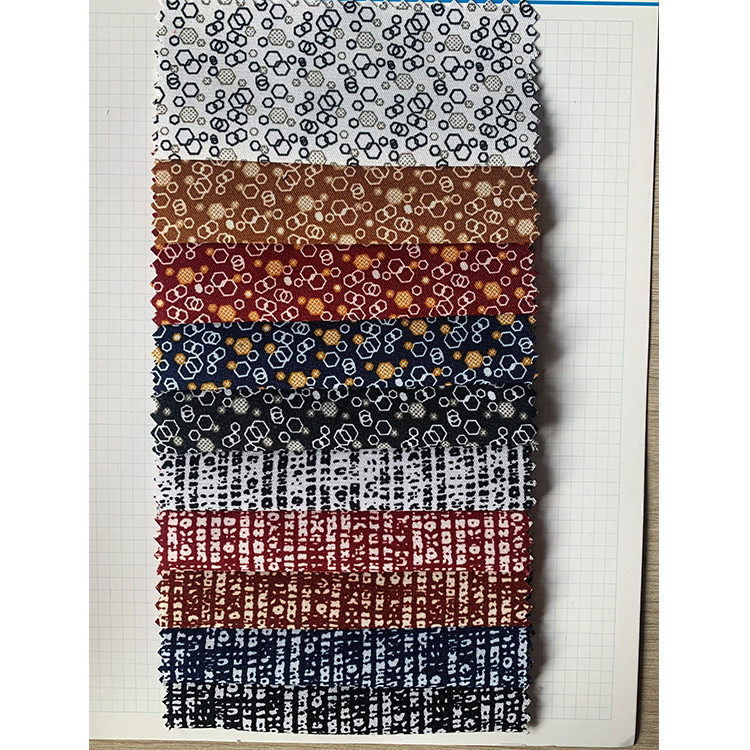 Yunfantex 100%Cotton 110gsm Poplin Fashion Printed Shirt Fabric for Men