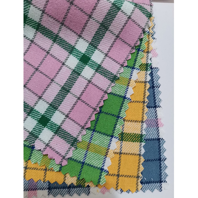Yunfantex Cotton Plaid Yarn Dyed Flannel Shirting Fabric For School Uniforms