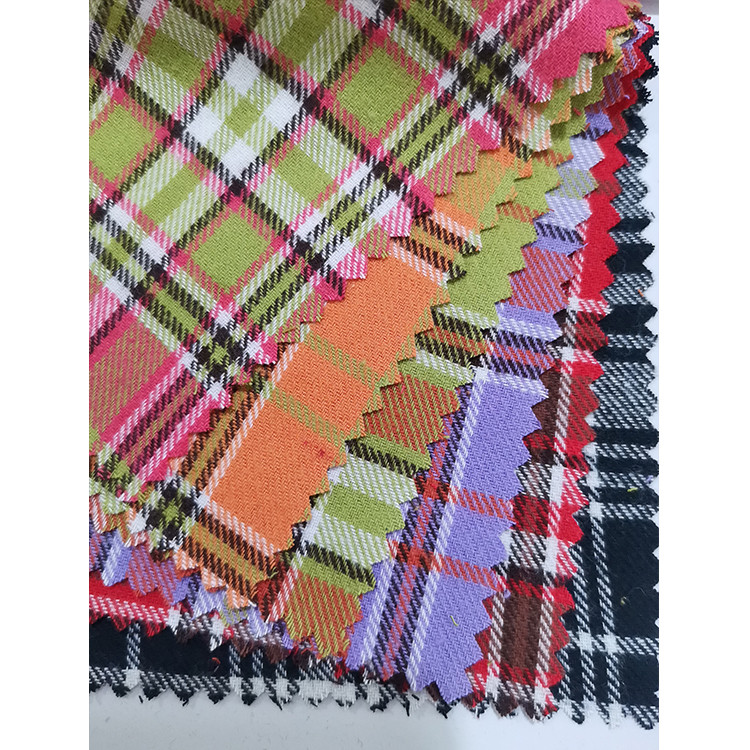 Yunfantex Cotton Plaid Yarn Dyed Flannel Shirting Fabric For School Uniforms
