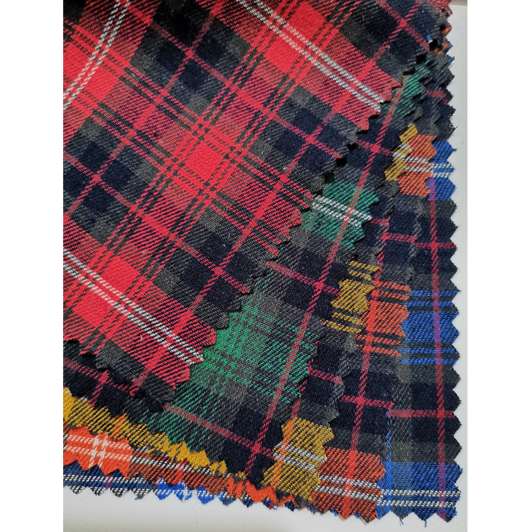 Yunfantex Cotton Plaid Yarn Dyed Flannel Shirting Fabric For School Uniforms