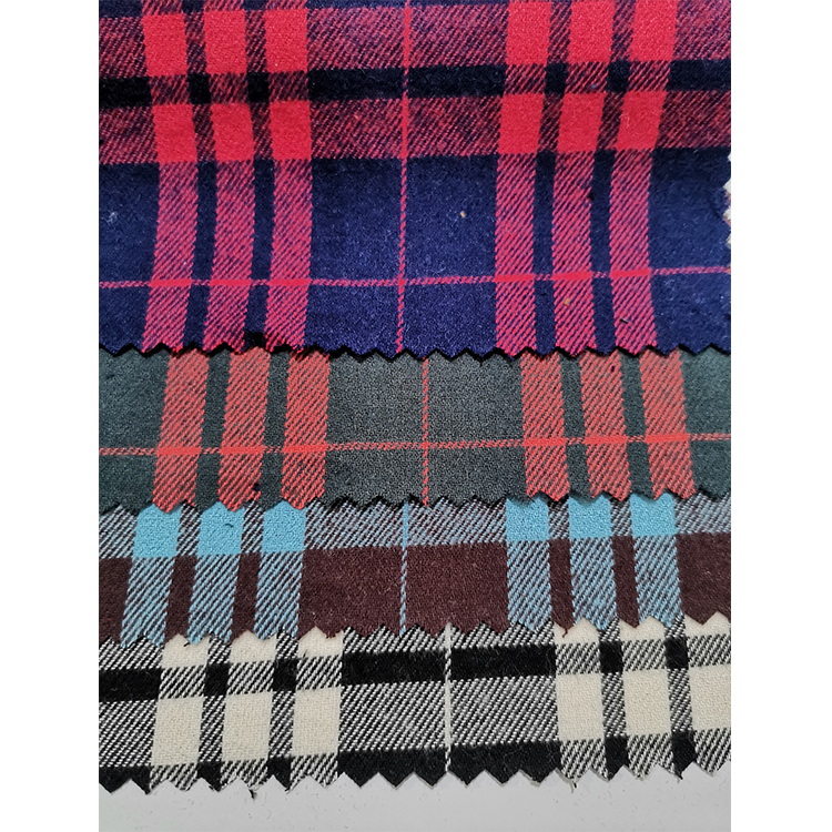 Yunfantex Cotton Plaid Yarn Dyed Flannel Shirting Fabric For School Uniforms