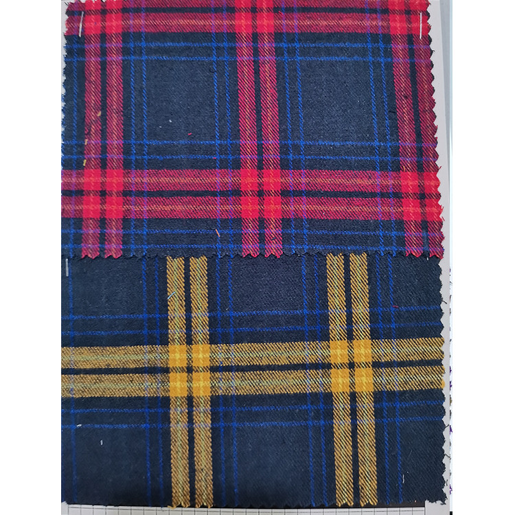 2.jpg Yunfantex Yarn Dyed Twill Weave Soft Tartan Plaid Flannel Fabric for Garment