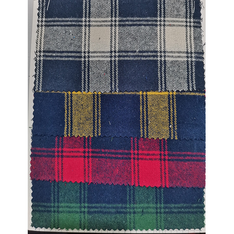 4.jpg Yunfantex Yarn Dyed Twill Weave Soft Tartan Plaid Flannel Fabric for Garment