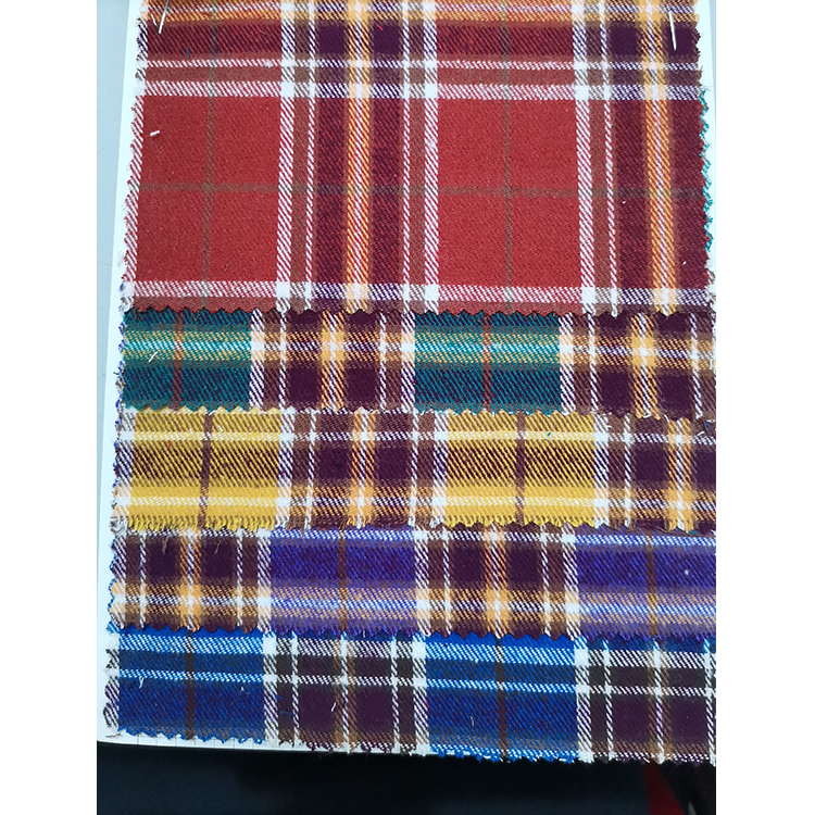 Yunfantex Yarn Dyed Twill Weave Soft Tartan Plaid Flannel Fabric for Garment
