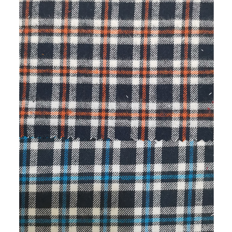 Yunfantex Wholesale Plaid Shirting Fabric Check Yarn Dyed Woven Flannel Fabric