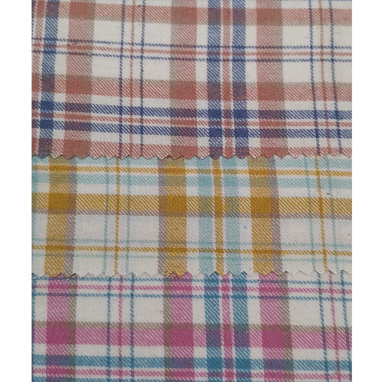 Yunfantex Wholesale Plaid Shirting Fabric Check Yarn Dyed Woven Flannel Fabric