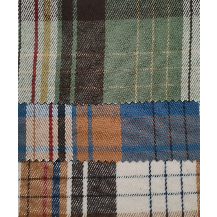 Yunfantex Cotton Flannel Check Twill Yarn-dyed Weave Plaids for School Uniform Shirts