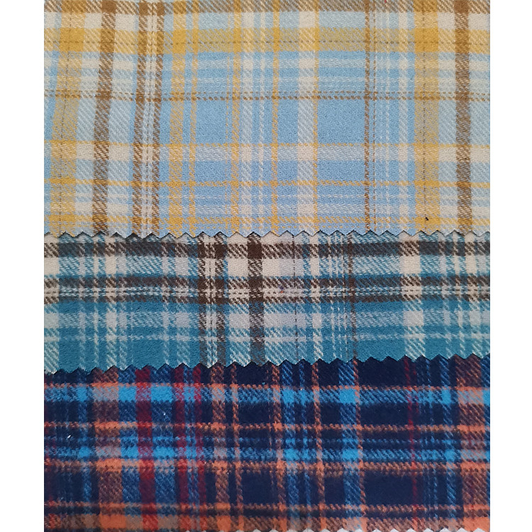 Yunfantex Cotton Flannel Check Twill Yarn-dyed Weave Plaids for School Uniform Shirts