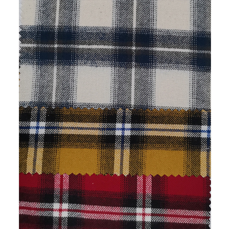 Yunfantex Cotton Flannel Check Twill Yarn-dyed Weave Plaids for School Uniform Shirts
