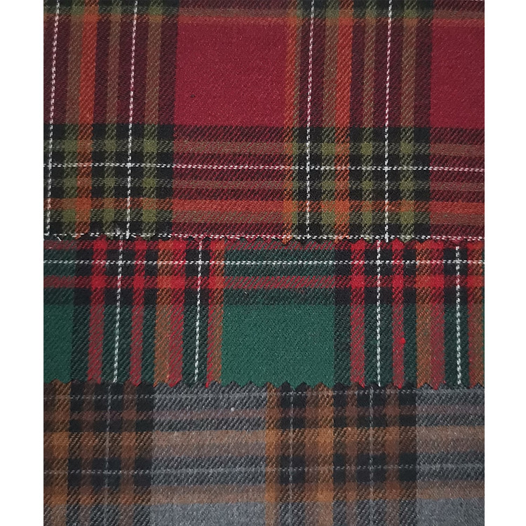 Yunfantex Cotton Flannel Check Twill Yarn-dyed Weave Plaids for School Uniform Shirts