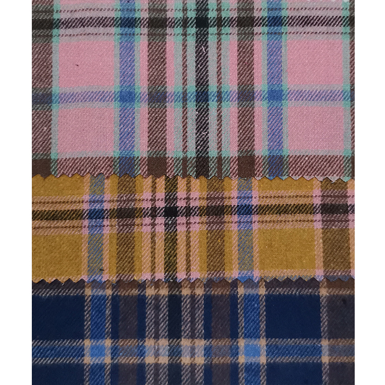 Yunfantex Cotton Flannel Check Twill Yarn-dyed Weave Plaids for School Uniform Shirts