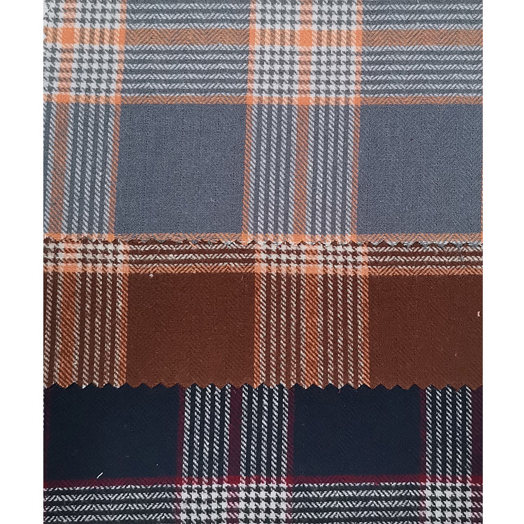 Yunfantex Cotton Flannel Check Twill Yarn-dyed Weave Plaids for School Uniform Shirts