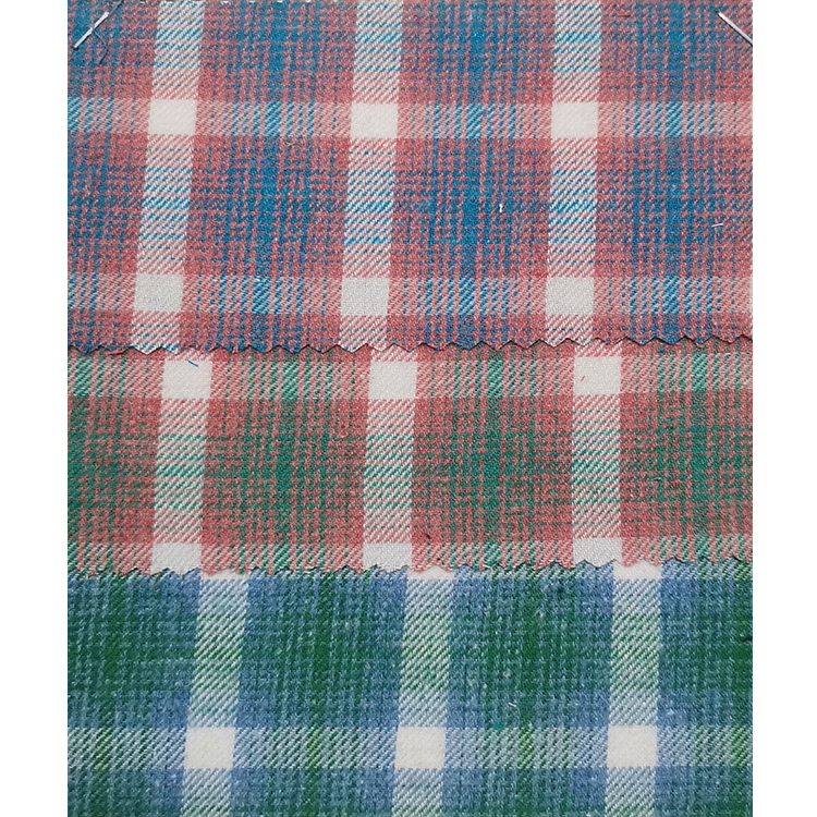 Yunfantex Cotton Flannel Check Twill Yarn-dyed Weave Plaids for School Uniform Shirts
