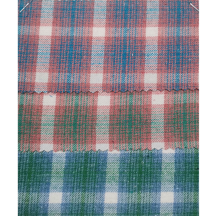 Yunfantex Cotton Flannel Check Twill Yarn-dyed Weave Plaids for School Uniform Shirts