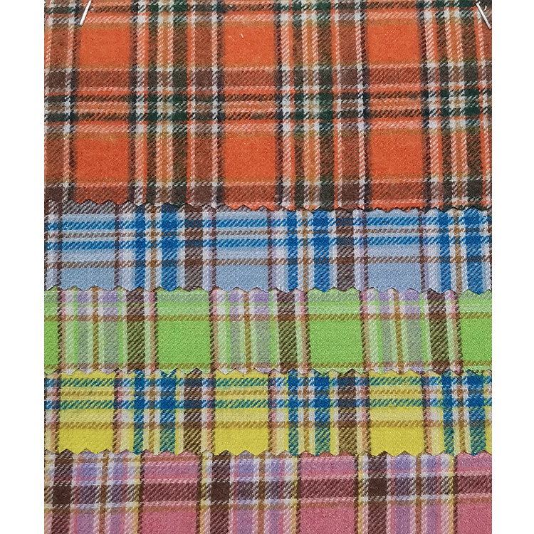 Yunfantex Cotton Flannel Check Twill Yarn-dyed Weave Plaids for School Uniform Shirts