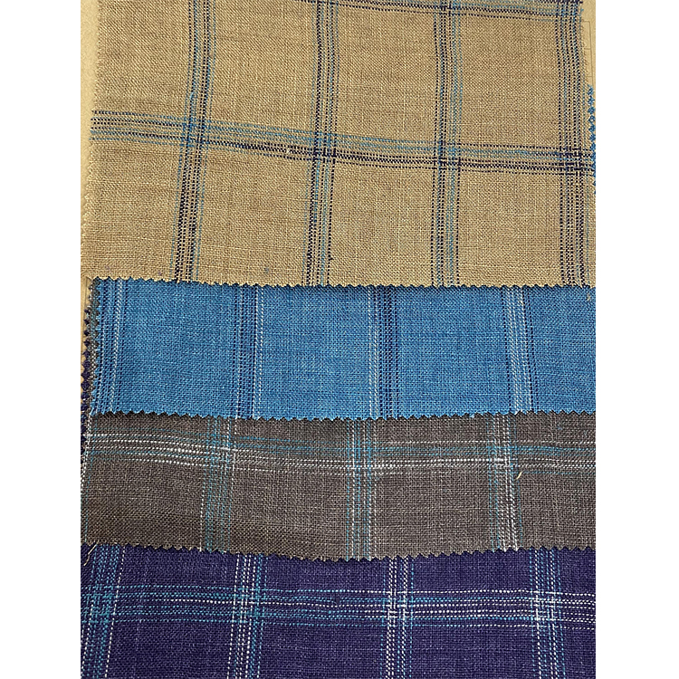 Yunfantex Wholesale Linen Check Yarn Dyed Gingham Fabric for Shirt Dress