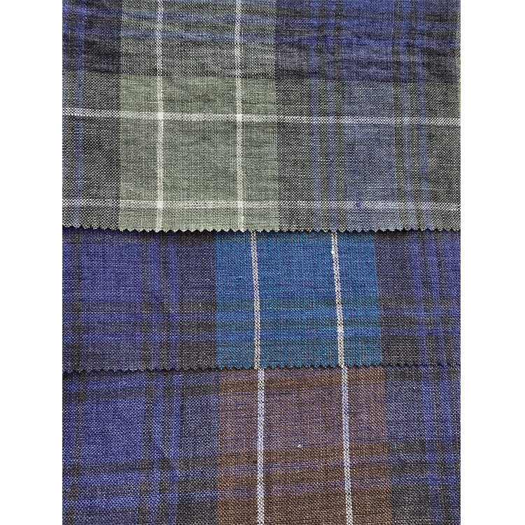 12.jpg Yunfantex Wholesale Linen Check Yarn Dyed Gingham Fabric for Shirt Dress