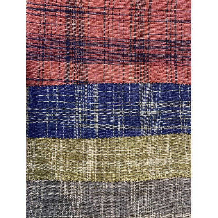 Yunfantex Wholesale Linen Check Yarn Dyed Gingham Fabric for Shirt Dress