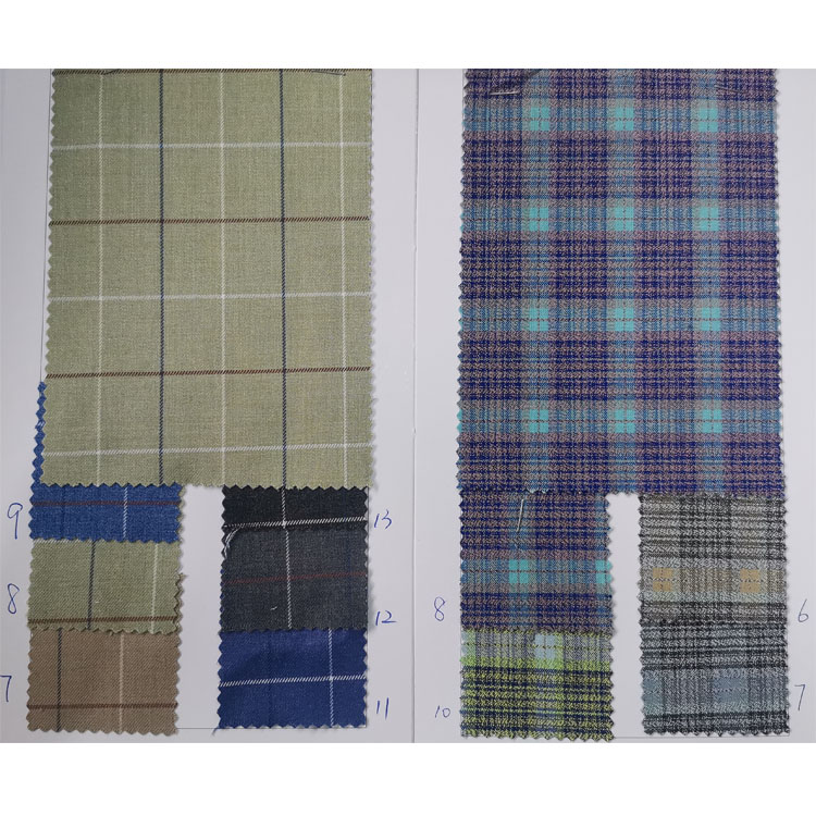 Yunfantex High Quality Yarn Dyed Check Jackets Pants Fabrics Cotton Spandex Shirt Fabric