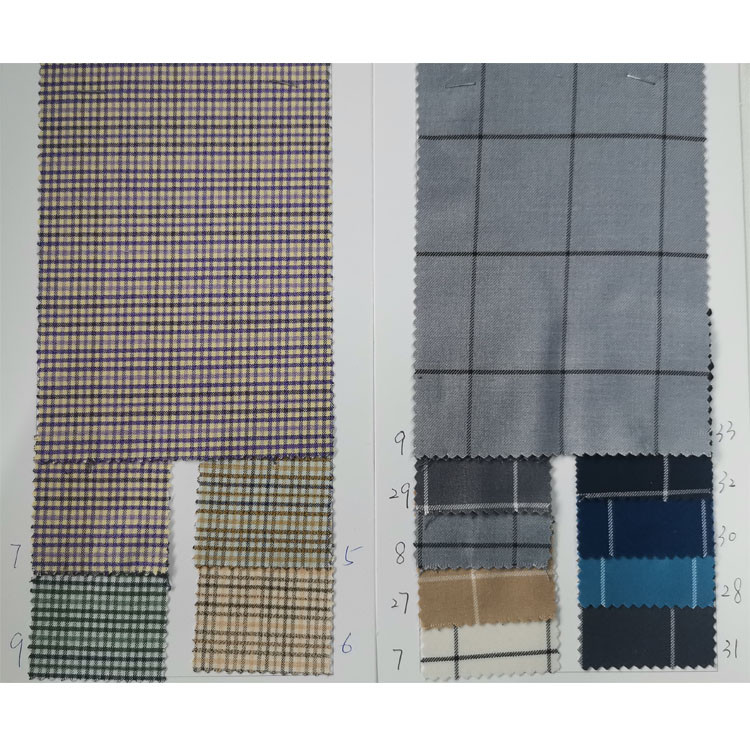 Yunfantex High Quality Yarn Dyed Check Jackets Pants Fabrics Cotton Spandex Shirt Fabric