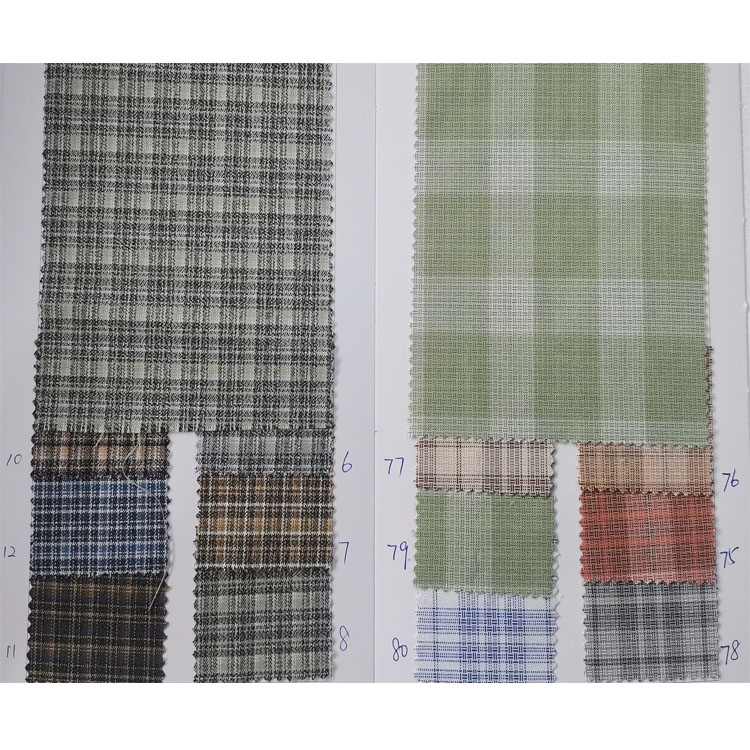 Yunfantex High Quality Yarn Dyed Check Jackets Pants Fabrics Cotton Spandex Shirt Fabric