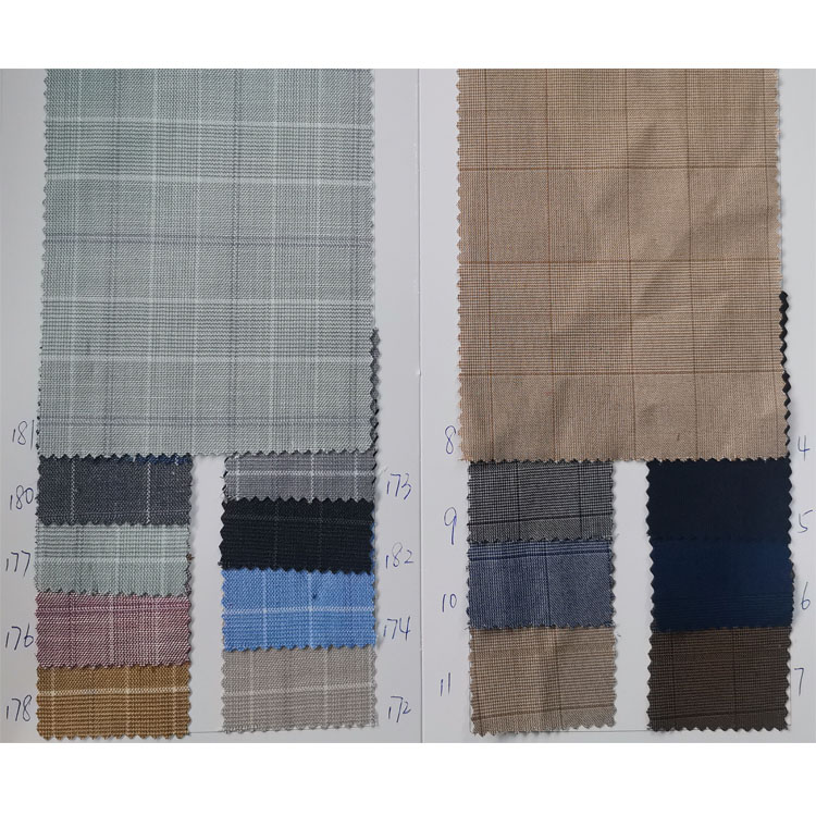 Yunfantex High Quality Yarn Dyed Check Jackets Pants Fabrics Cotton Spandex Shirt Fabric