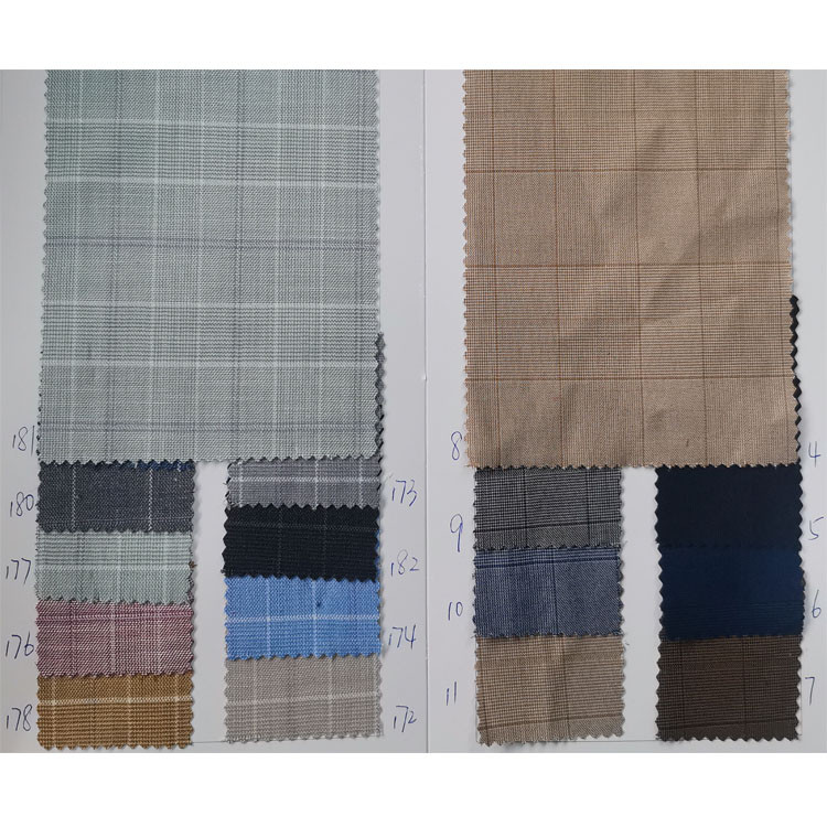 Yunfantex High Quality Yarn Dyed Check Jackets Pants Fabrics Cotton Spandex Shirt Fabric