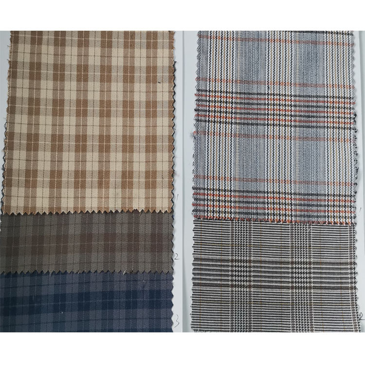 Yunfantex High Quality Yarn Dyed Check Jackets Pants Fabrics Cotton Spandex Shirt Fabric