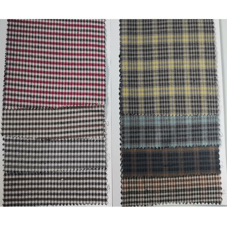 Yunfantex High Quality Yarn Dyed Check Jackets Pants Fabrics Cotton Spandex Shirt Fabric