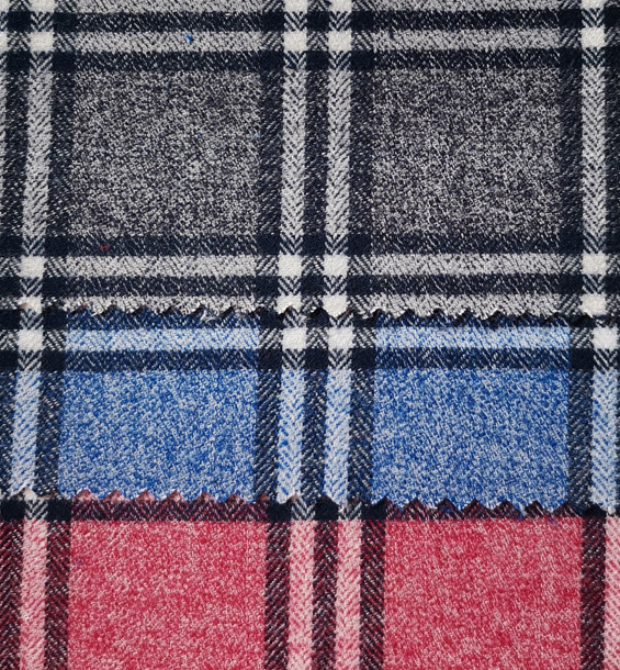 Yunfantex Woven Plaid Flannel Check Twill Strip Shirt Fabric and Lining for Garments