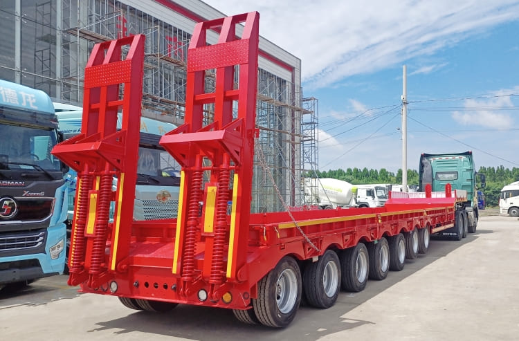 7 axle low bed trailer (5).jpg 7 Axle Low Bed Trailer with Air Suspension