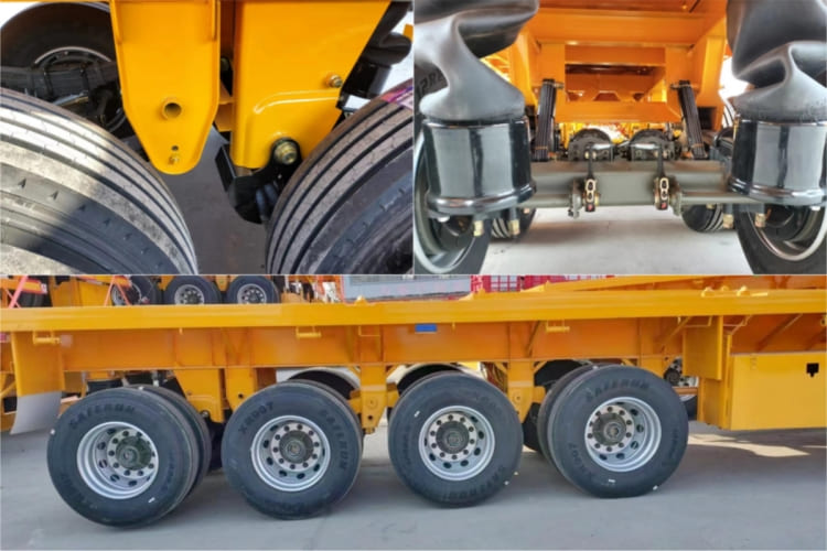 4 Axle Flatbed Trailer with Air Bag Suspension