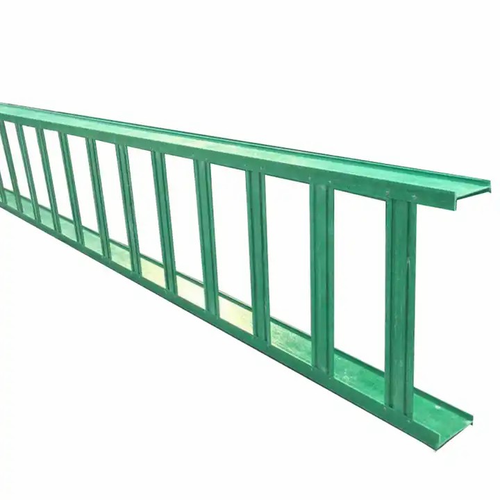 New Design Customized Color Electrical FRP Perforated Fire Bridge Fibreglass Ladder Type Cable Tray