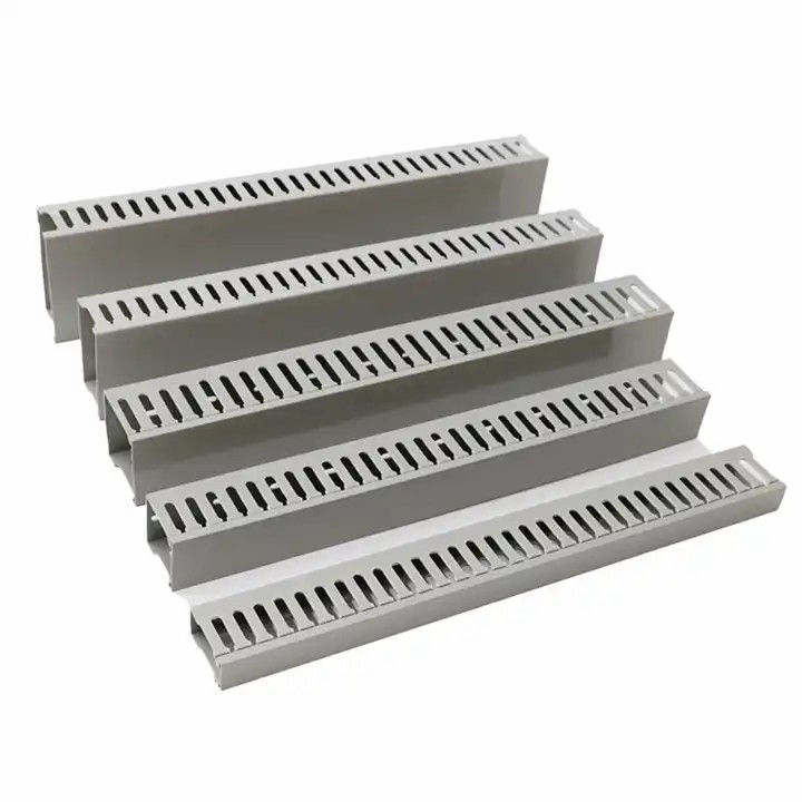 Heat Resistant Grey Color Straight Cable Traystraight Decorative PVC Cable Trunking Plastic Cable Tray PVC