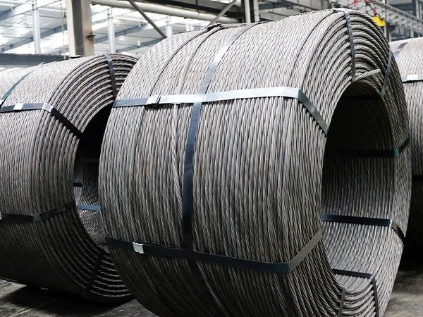 Special use of prestressed steel strand support wire for building bridges and tunnels