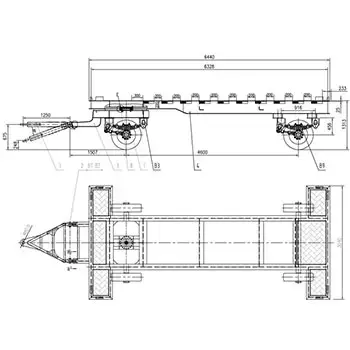 Container spreader trailer truck