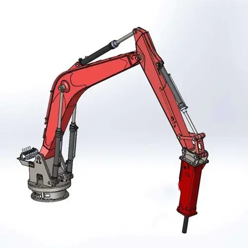 Fixed rock breaker stationary