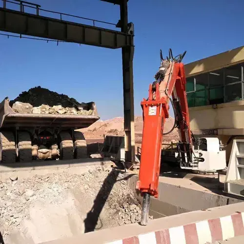 Fixed rock breaker stationary