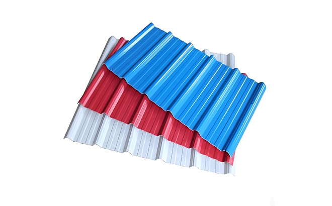 Colored coated roof panels