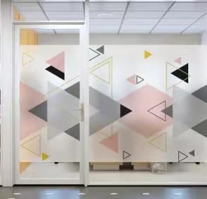 Window glass film  - Flash silver dots