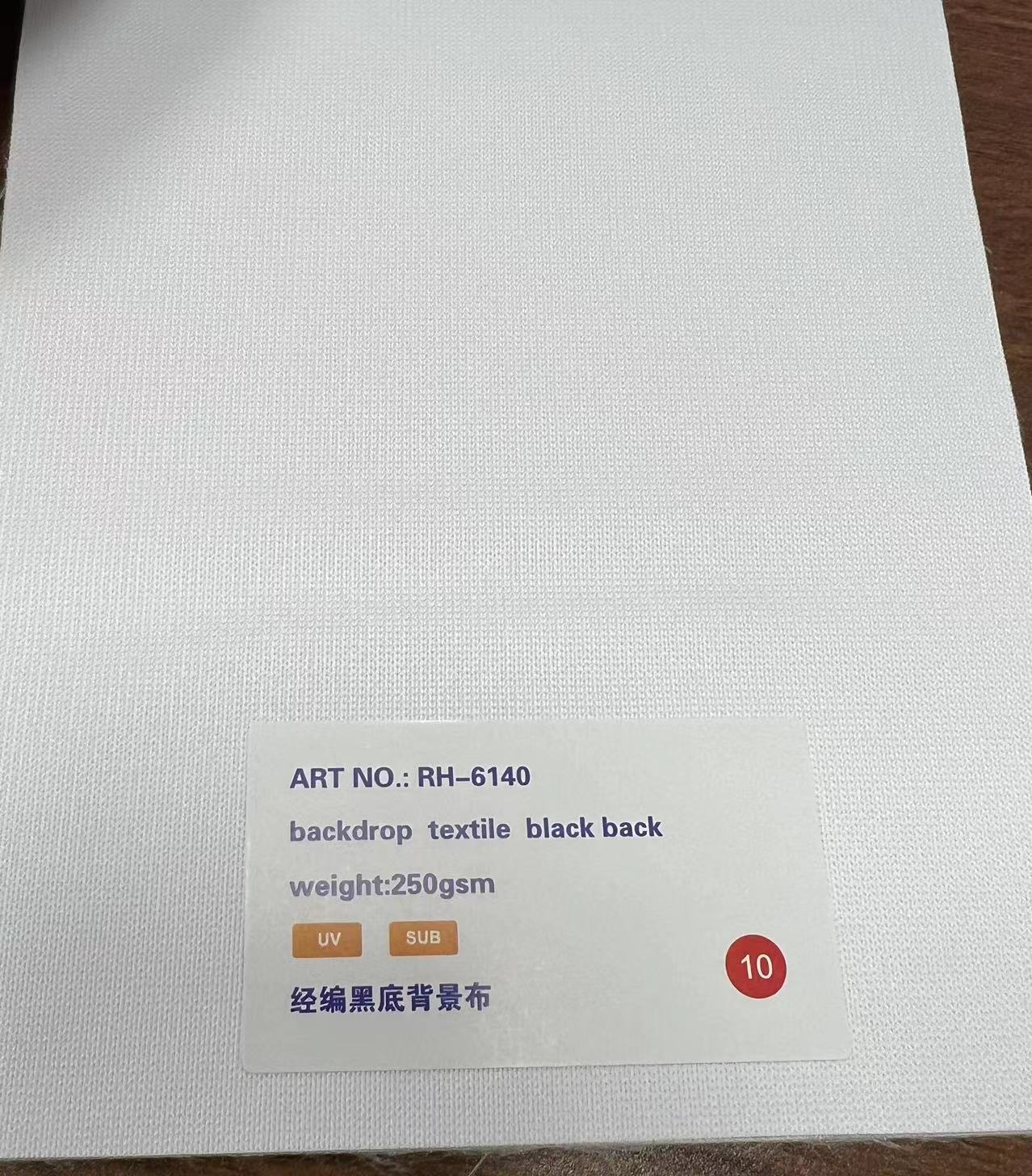 Backdrop textile with black back