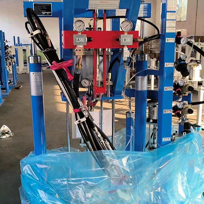 Two component glue machine