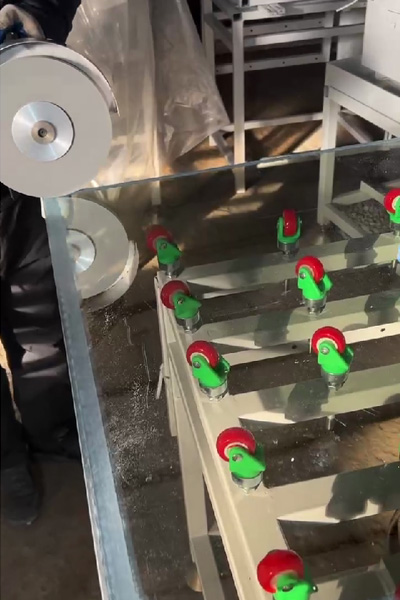 Glass edge removal film processing machine