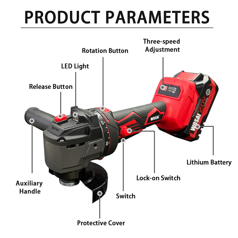 20v brushless angle grinder