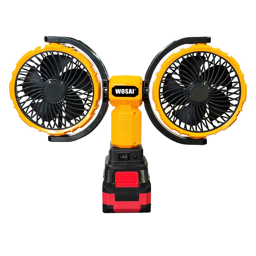 20V Cordless Brushless Dual-Head Rechargeable Fan
