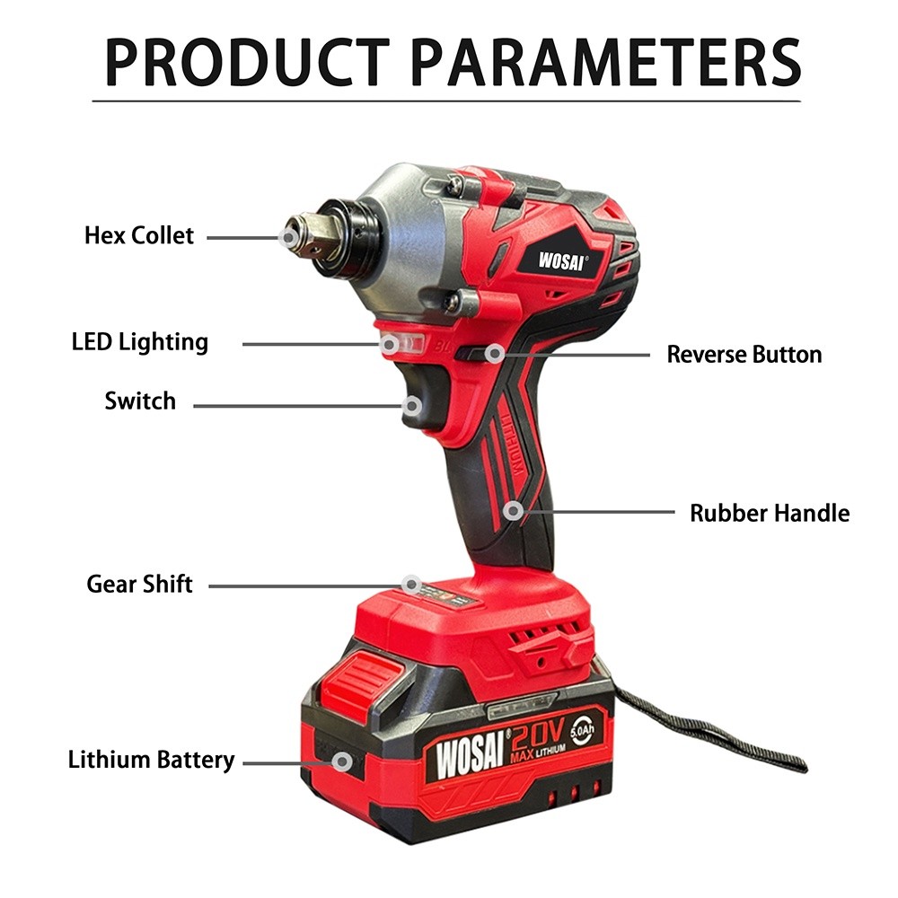20V Brushless Cordless  2‑in‑1 Impact Wrench