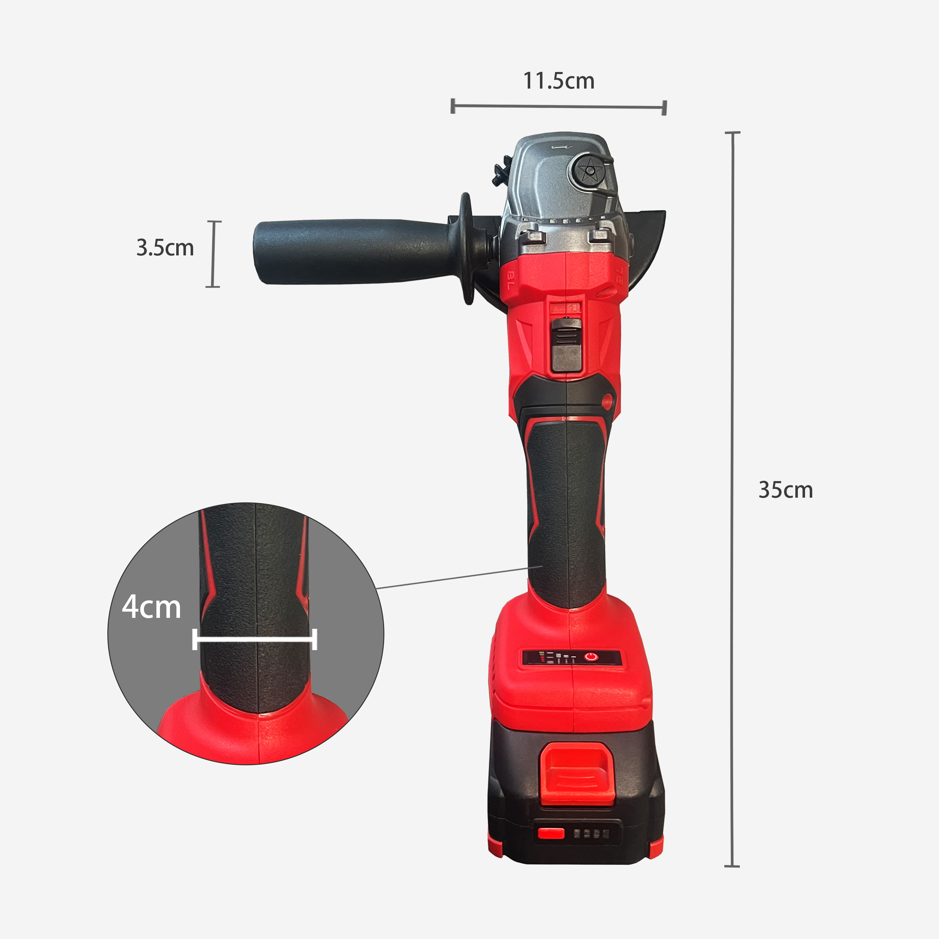 20v brushless angle grinder