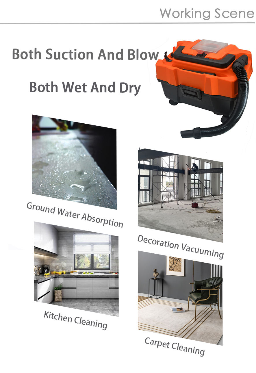 20V rechargeable Dry wet amphibious vacuum cleaner