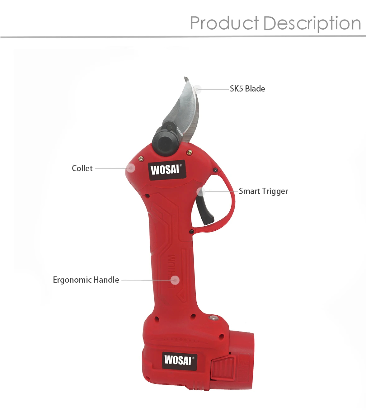 16v Cordless brushless pruning shears