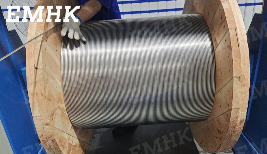 Stainless steel coiled tubing control lines